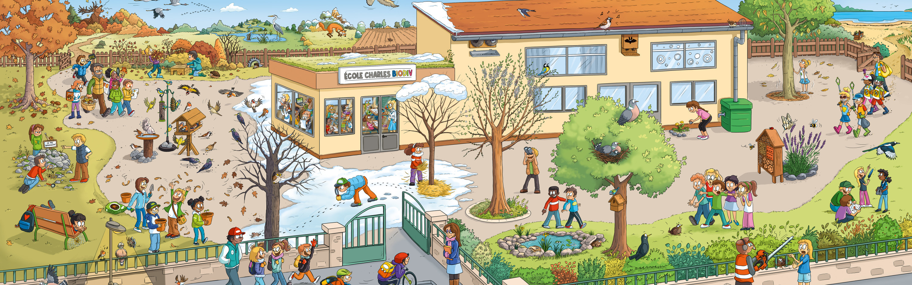 La frise des saisons - La Nature à l'école